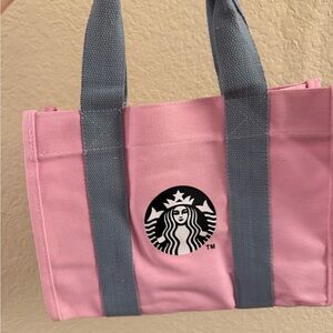 Starbucks Pink and Gray Tote with Logo